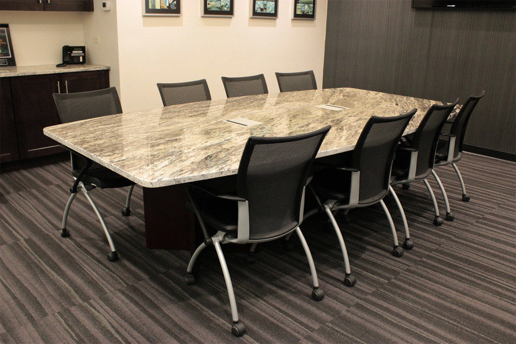 Granite slab conference table