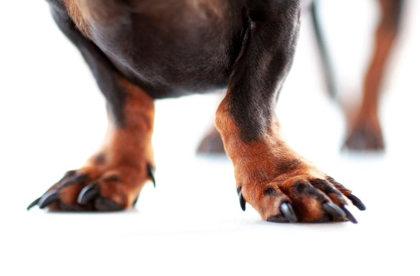 Dog with long nails