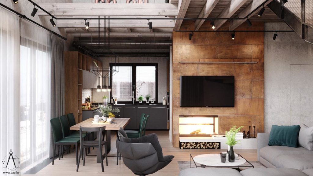 Industrial style interior