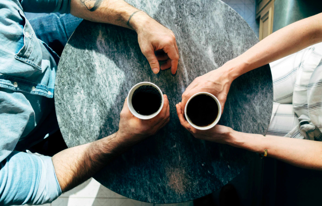 Conversation over coffee